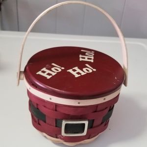 Longaberger Christmas basket with liner and lid